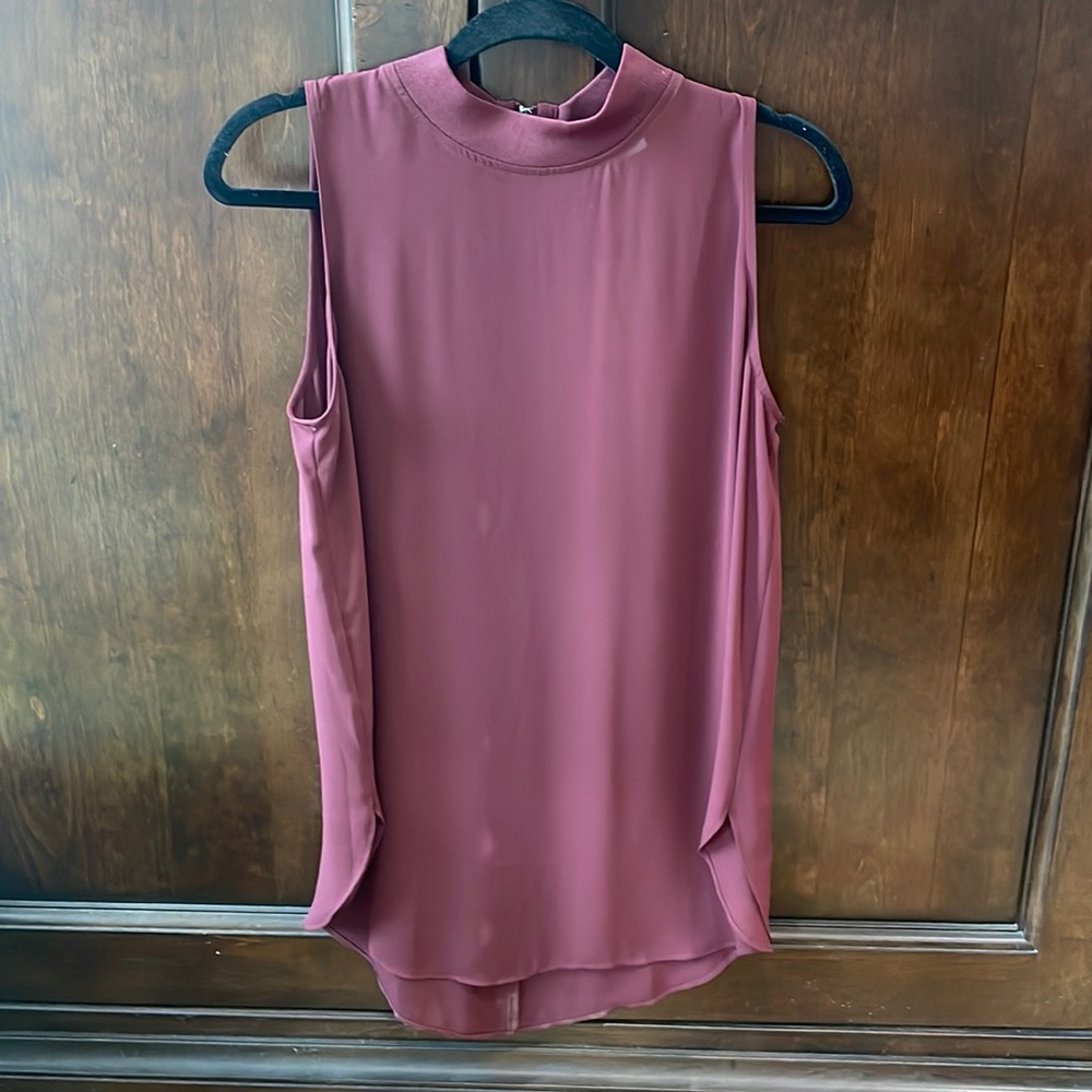 Maroon mock neck tunic